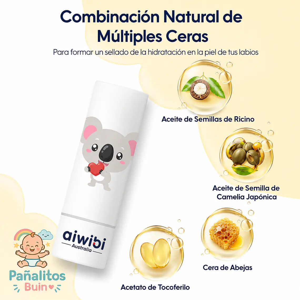 Aiwibi Bálsamo labial, 3,5gr 2