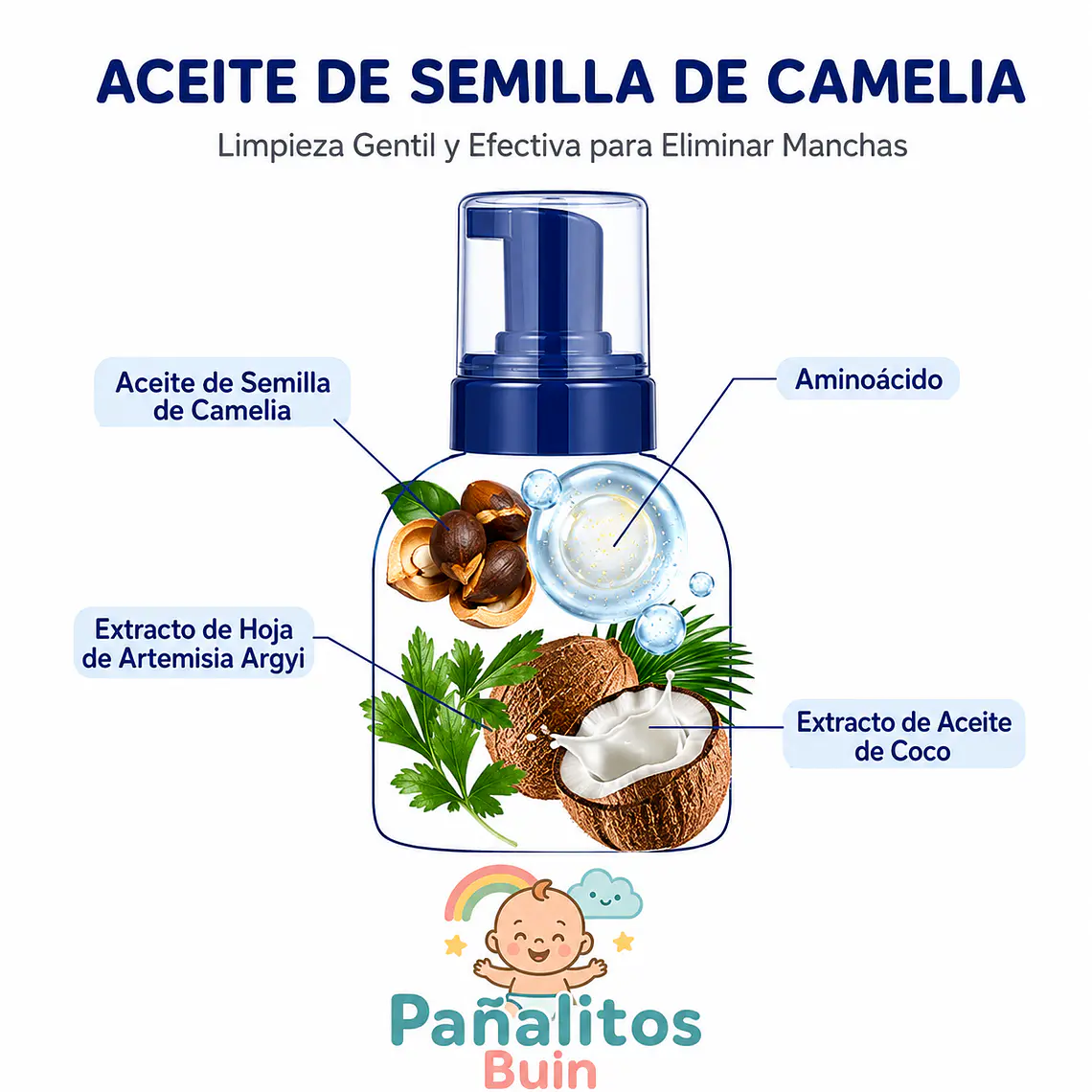 Aiwibi Gel de Baño y Shampoo de burbujas, 300ml 2