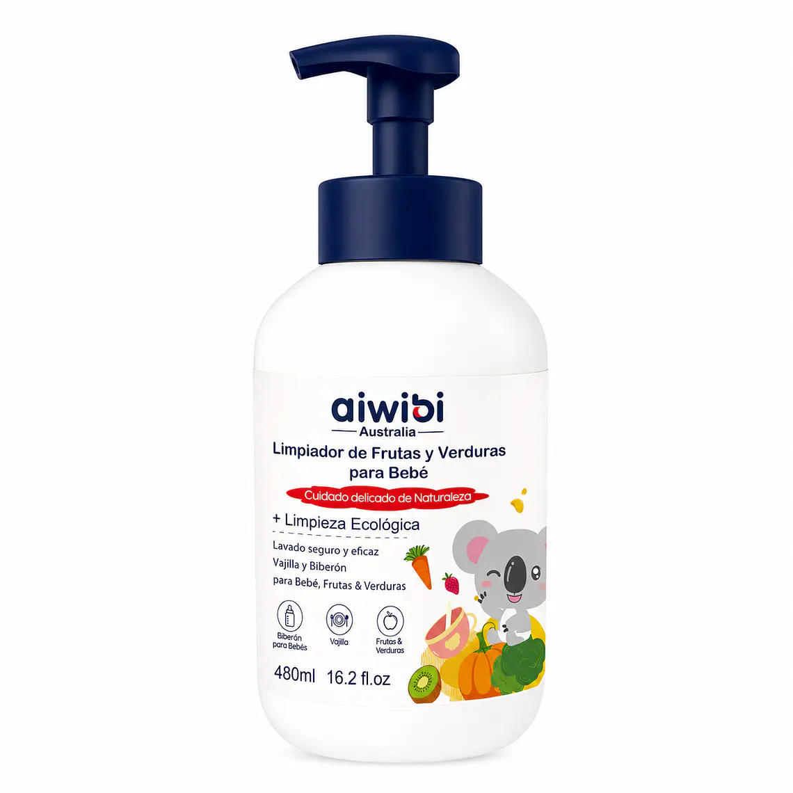 Aiwibi Limpiador de frutas - verduras y mamaderas,  480ml 1