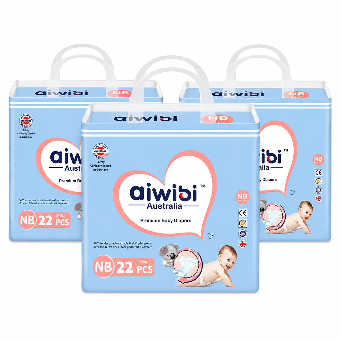 Aiwibi Recién Nacido pack de 3, 66un 1