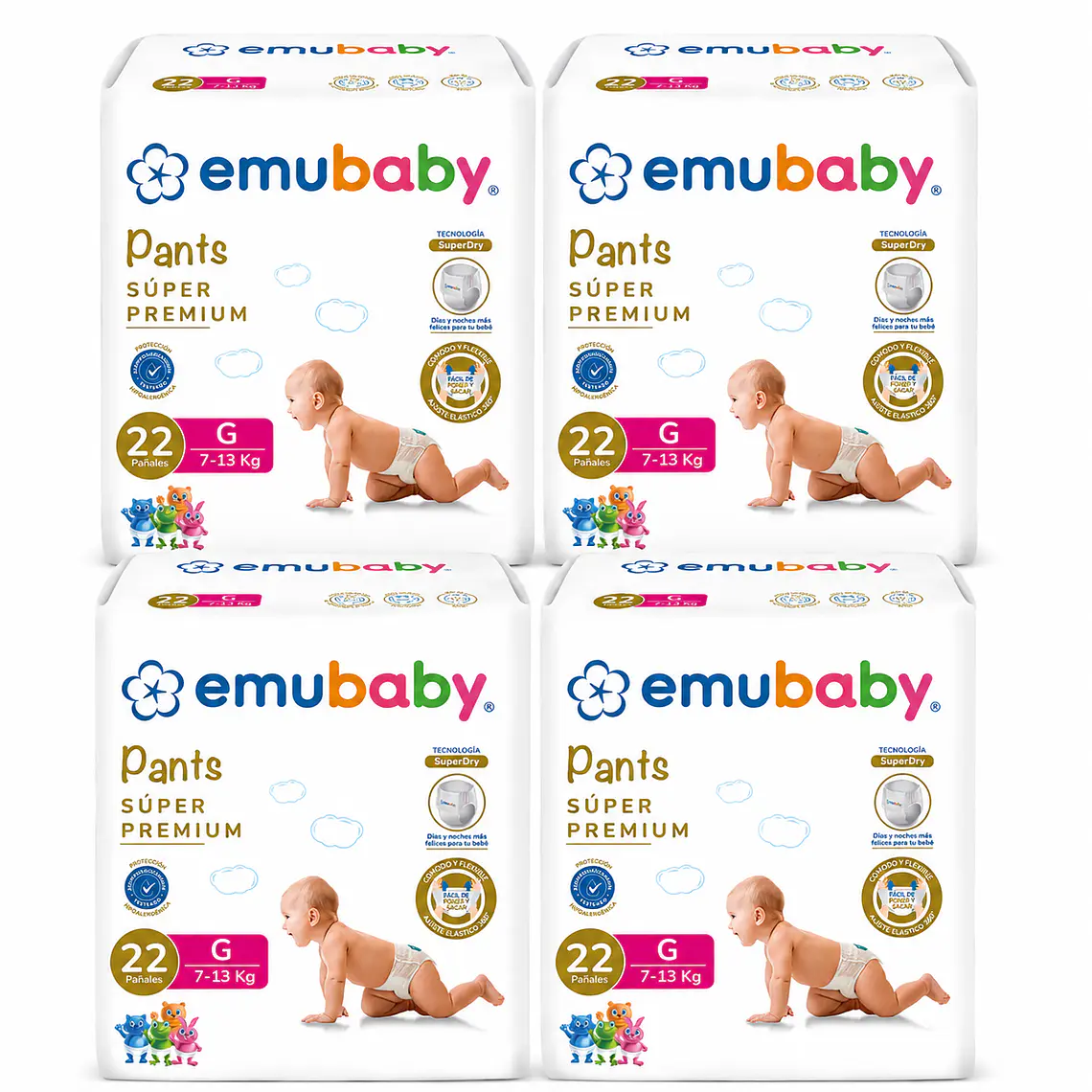 Emubaby Manga Super Premium Manga talla G, 88un 1