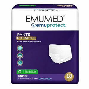 Emumed Pañal adulto Pants talla G, 18un