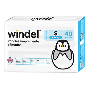 Windel Velcro talla S (P), 40un