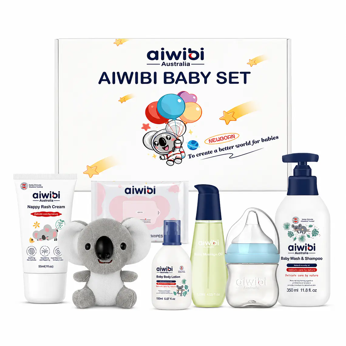 Aiwibi Set de Recién Nacido, Rosa-Celeste 2