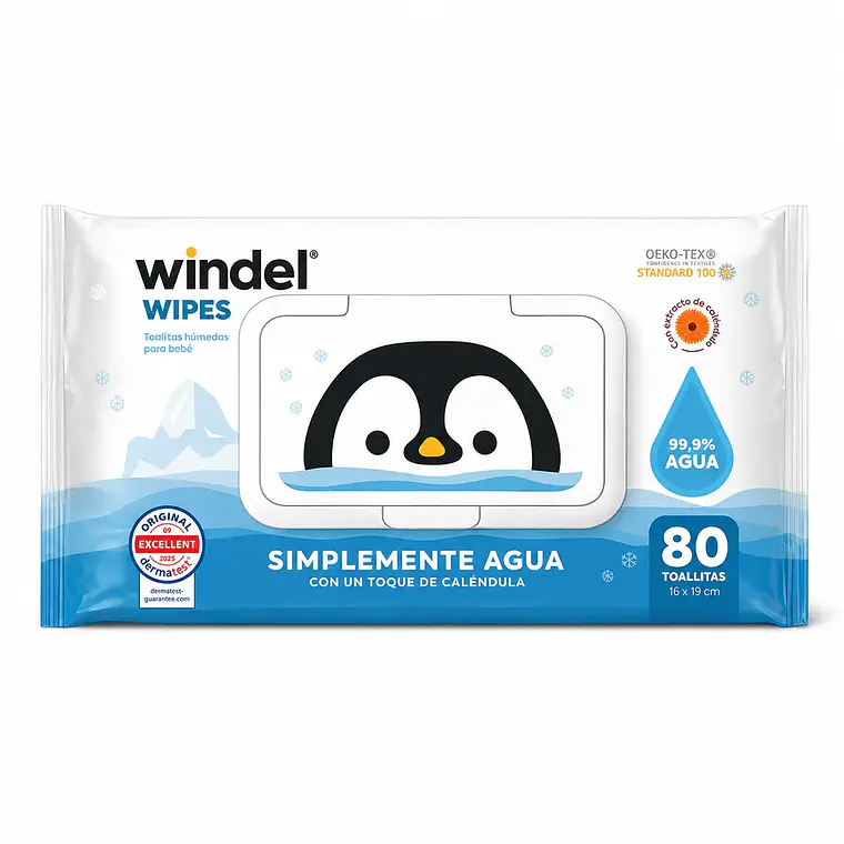 Windel Toallitas húmedas Agua, 80un 1