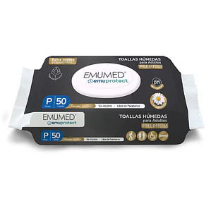 Emuned Yoallitas húmedas para Adultos, 50un