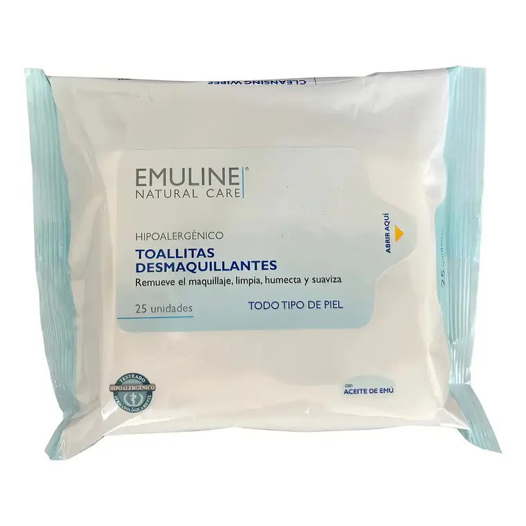 Emuline Toallitas desmaquillantes pack 3, 75un 2