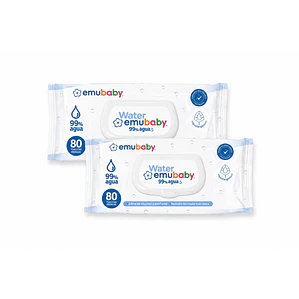 Emubaby Water Toallitas húmedas pack de 2, 1600un