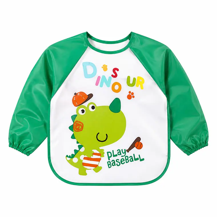 Babero impermeable con Mangas, Dinosaurio  1