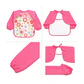 Babero impermeable con Mangas, Flores - Miniatura 2