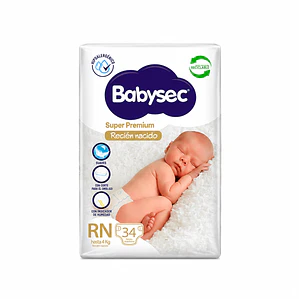 Babysec Super premium talla RN, 34un 