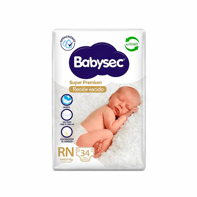 Babysec Super premium talla RN, 34un  1