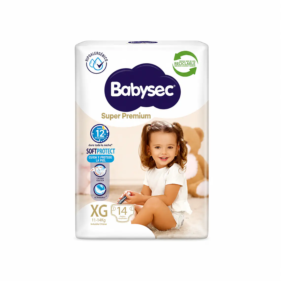 Babysec Súper premium talla XG, 14un 1