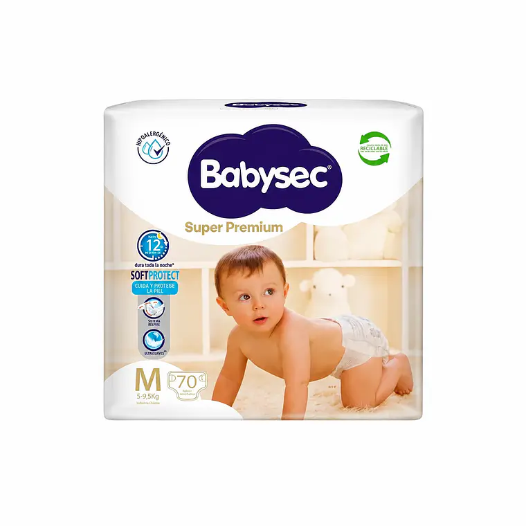 Babysec Súper premium talla M, 70un 1