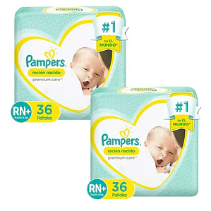 Pampers Premium Care RN pack 2, 72un
