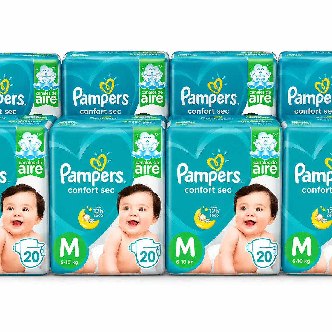 Pampers Confort sec talla M, 160un 1
