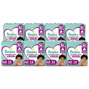 Pampers Manga Premium care talla XXG,  112un