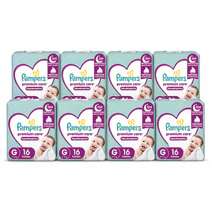 Pampers Manga Premium care talla G, 128un