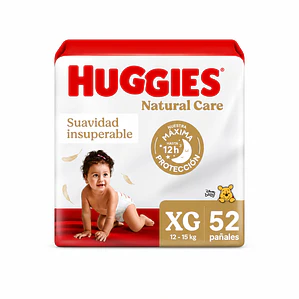 Huggies Natural care Maleta talla XG, 52un