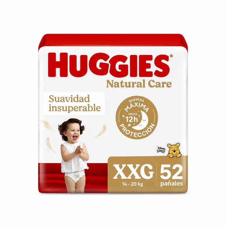 Huggies Natural care Maleta talla XXG, 52un 1