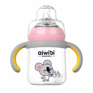 Aiwibi Vaso con asas Rosado-Gris, 240ml