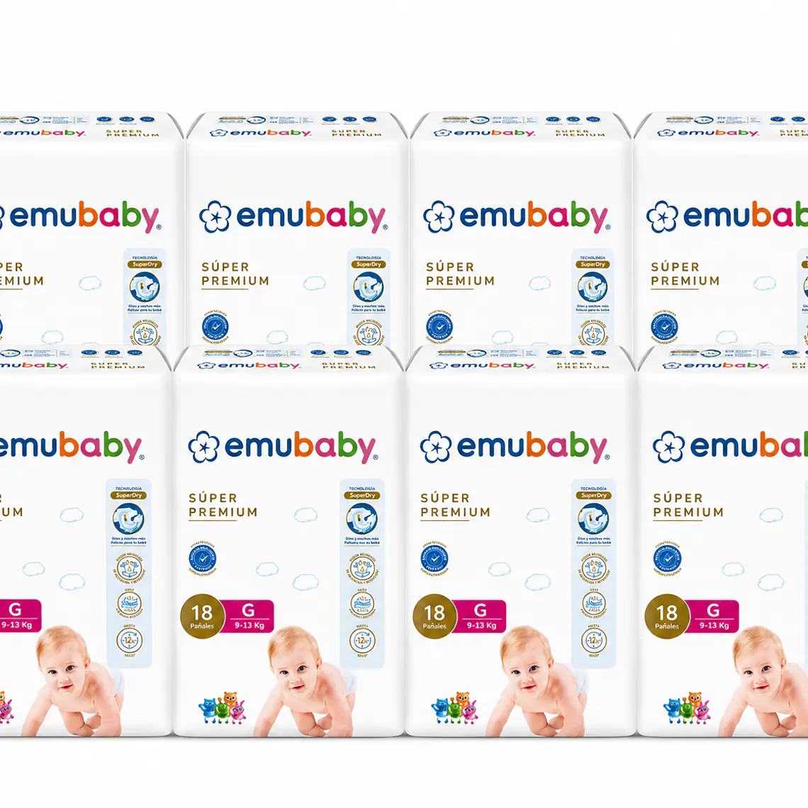 Emubaby Manga Super premium talla G, 144un 1