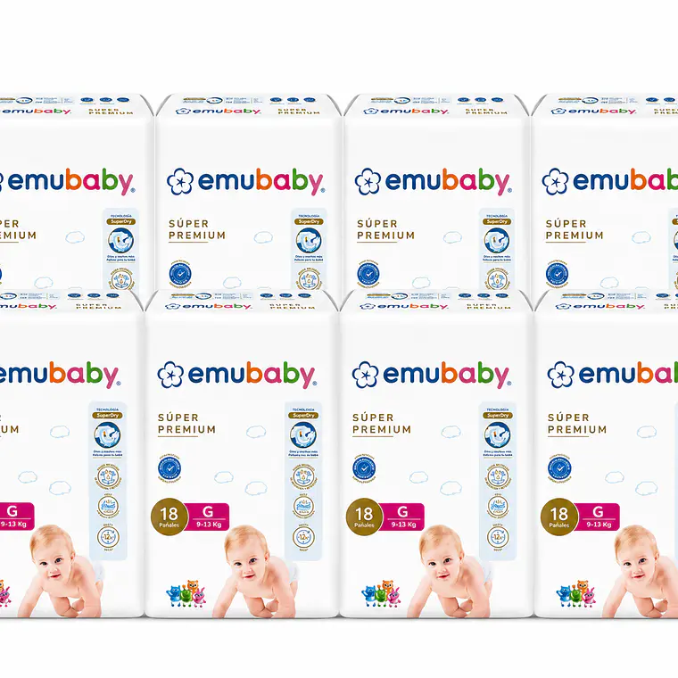 Emubaby Manga Super premium talla G, 144un 1