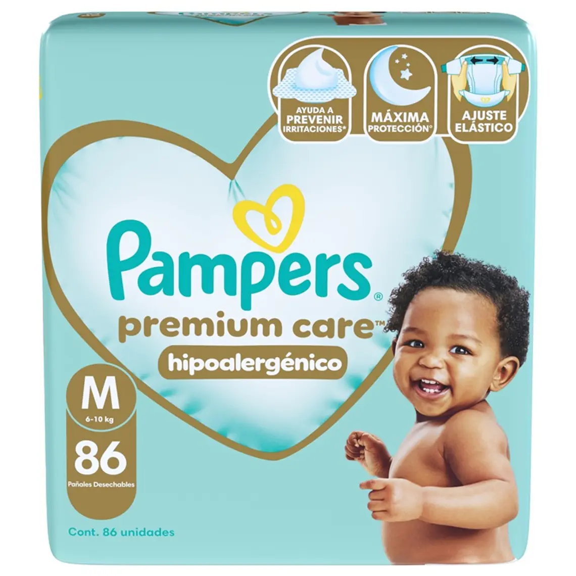 Pampers Premium care Maleta talla M, 86 unidades 1