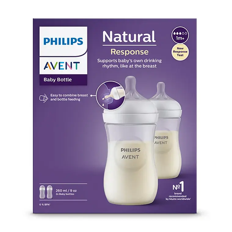 Set Mamamderas Natural response Avent 260ml 1