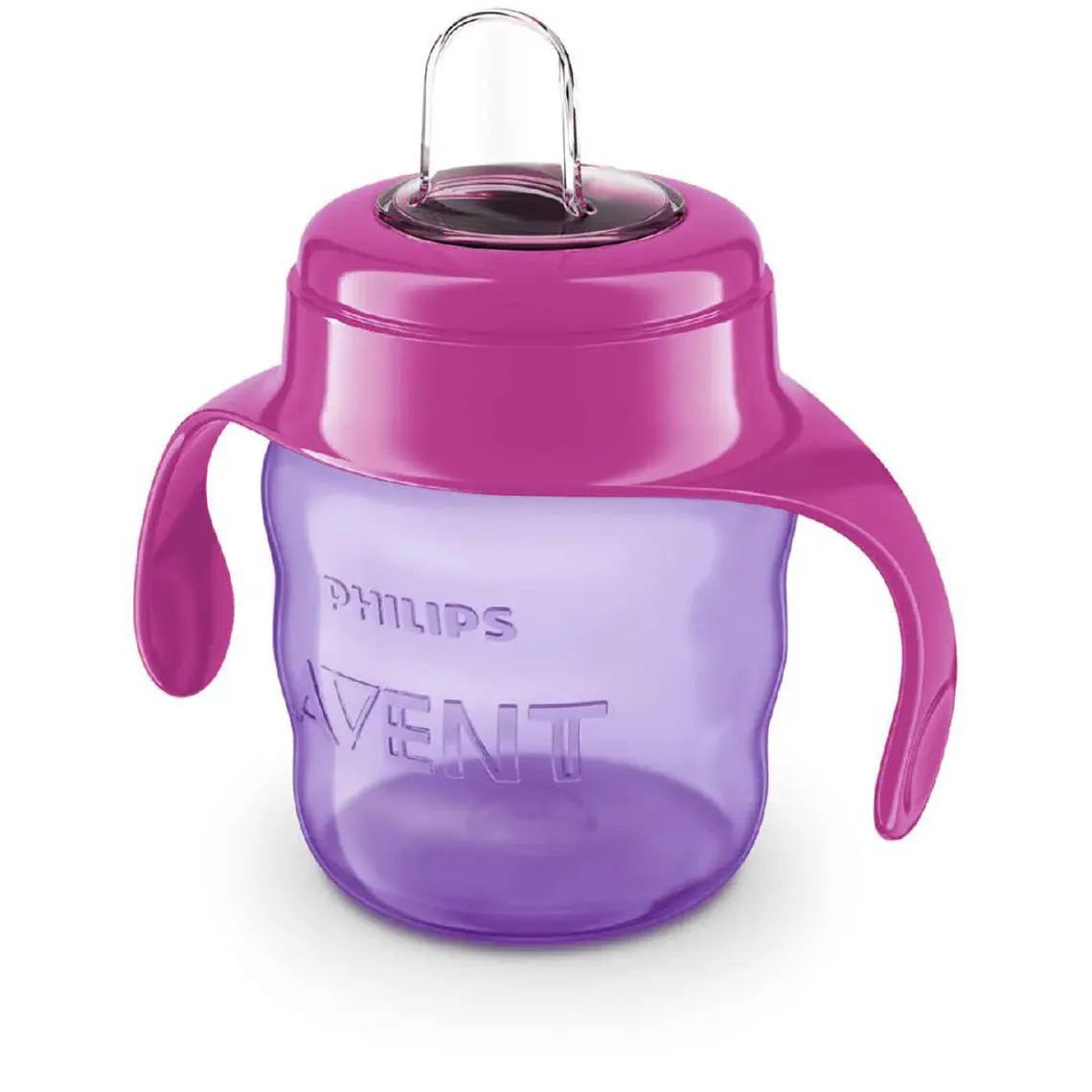 Vaso chupete antiderrame Avent Rosado 200ml 2
