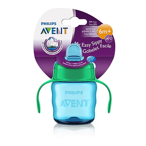 Vaso chupete antiderrame Avent Azul 200ml