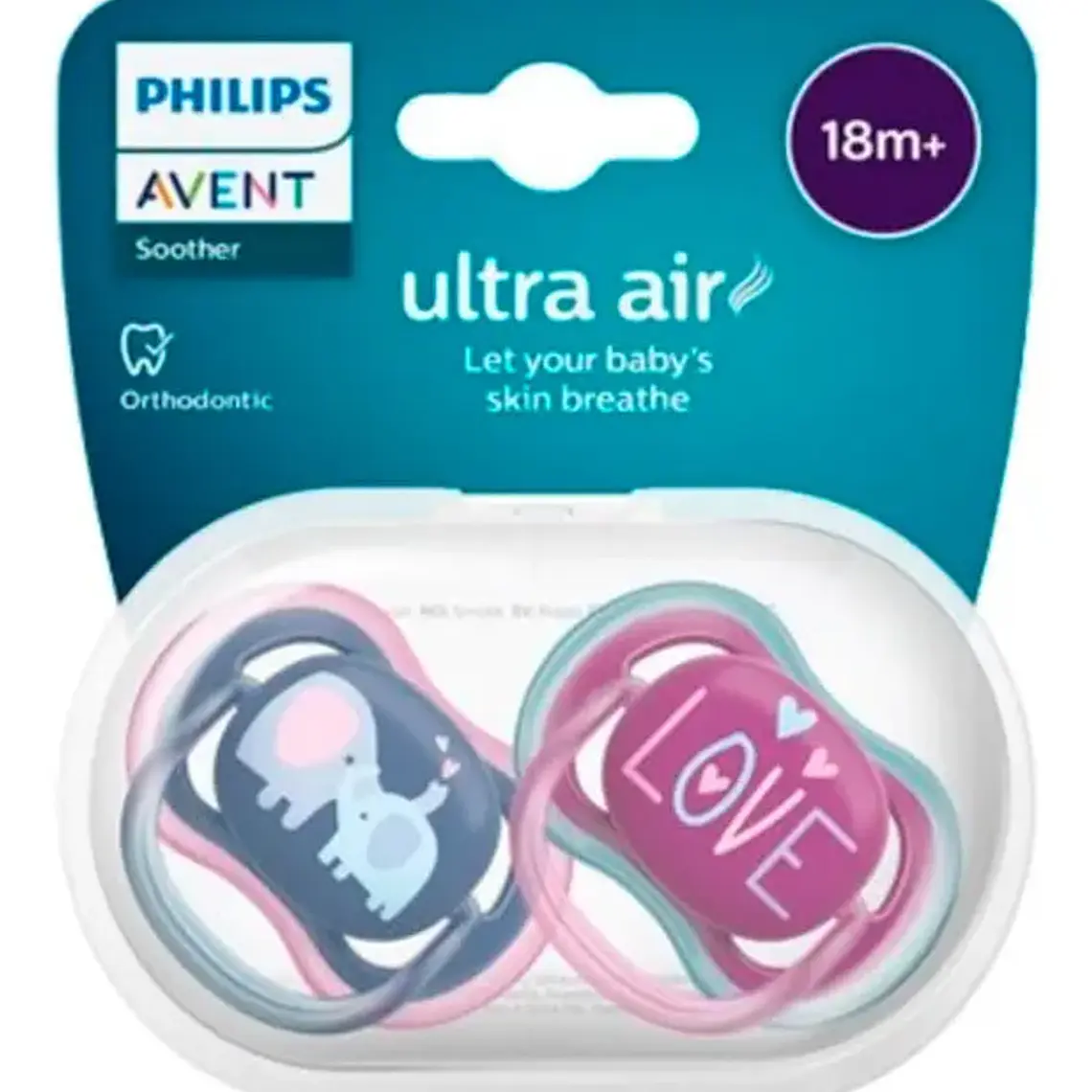 Chupete Philips Avent Ultra air Niña 18+ 1