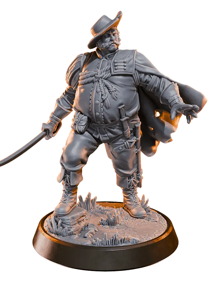 Miniatura 32 mm espadachín medieval 1