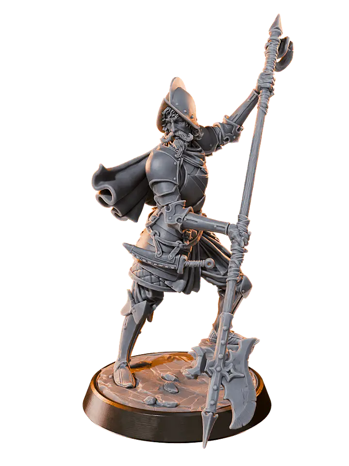 Miniatura 32 mm soldado medieval 1