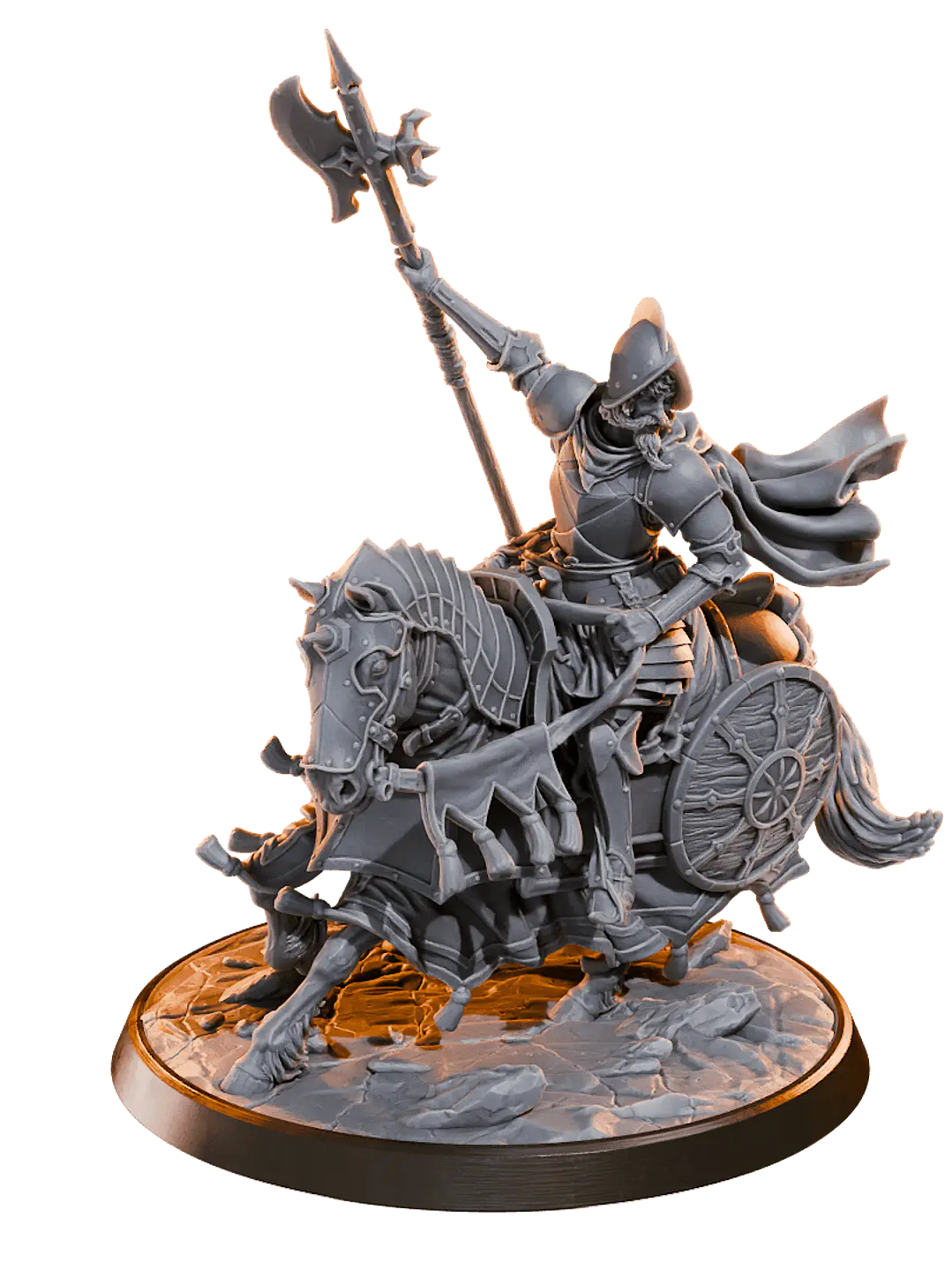 Miniatura 32 mm soldado a caballo (base 5 cm diámetro) 1