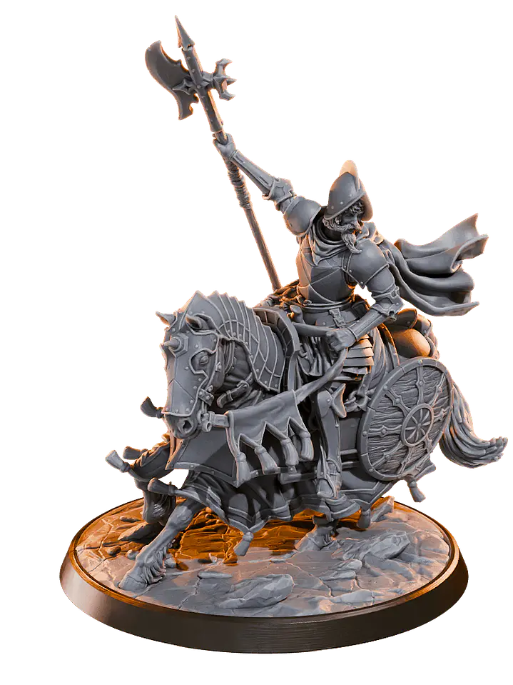 Miniatura 32 mm soldado a caballo (base 5 cm diámetro) 1
