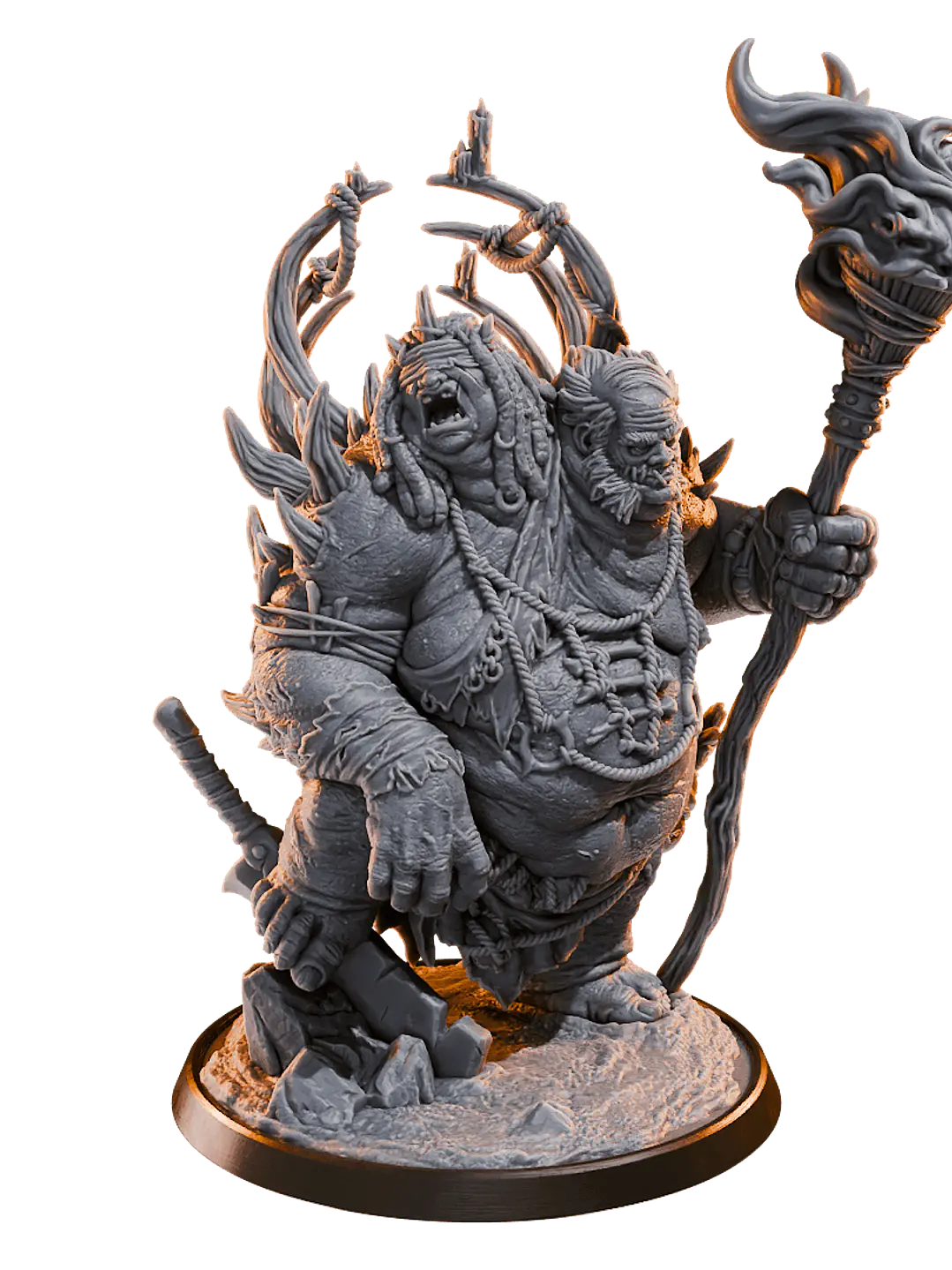 Miniatura 32 mm troll siamés (base 5 cm diámetro) 1