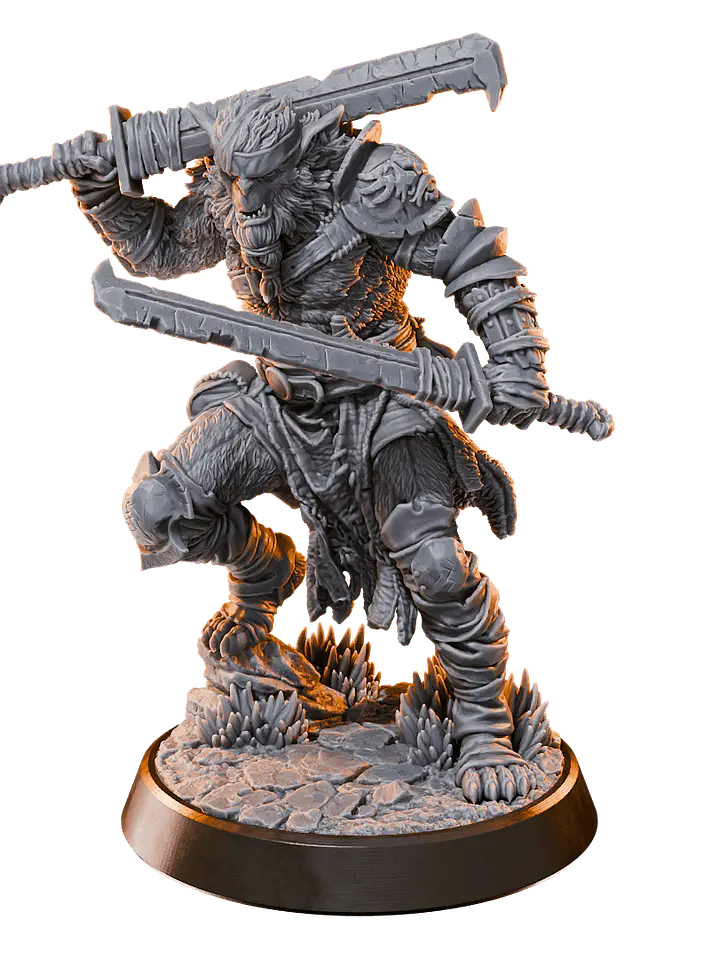Miniatura 32 mm hombre bestia 1