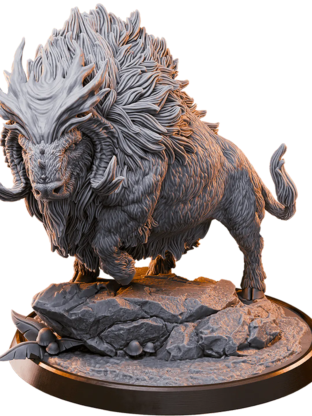 Miniatura 32 mm bestia bisonte (base 5 cm diámetro) 1