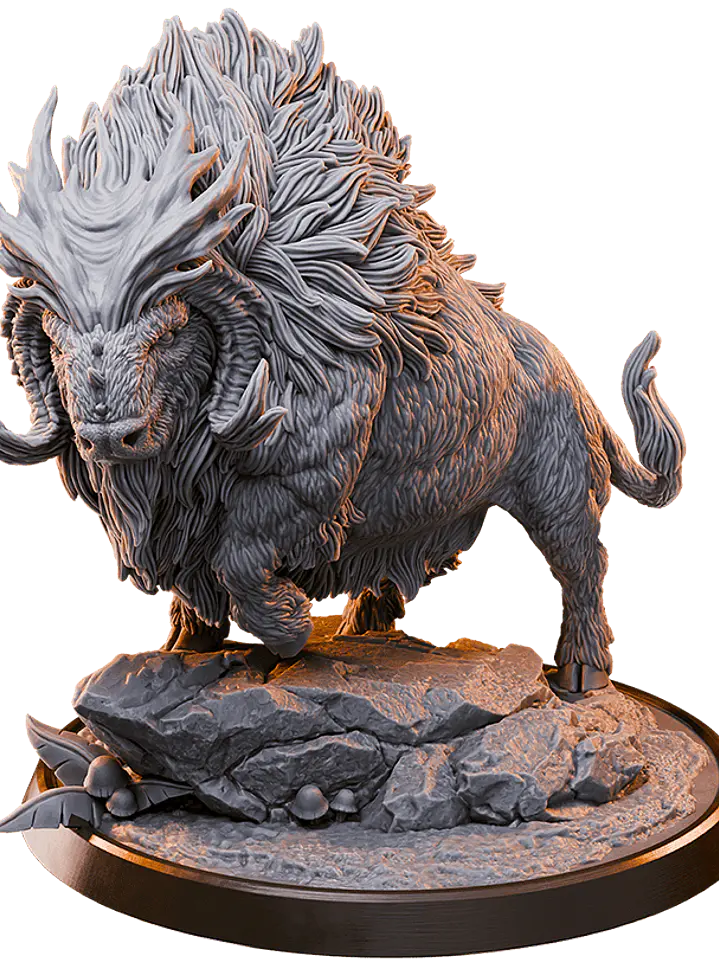 Miniatura 32 mm bestia bisonte (base 5 cm diámetro) 1