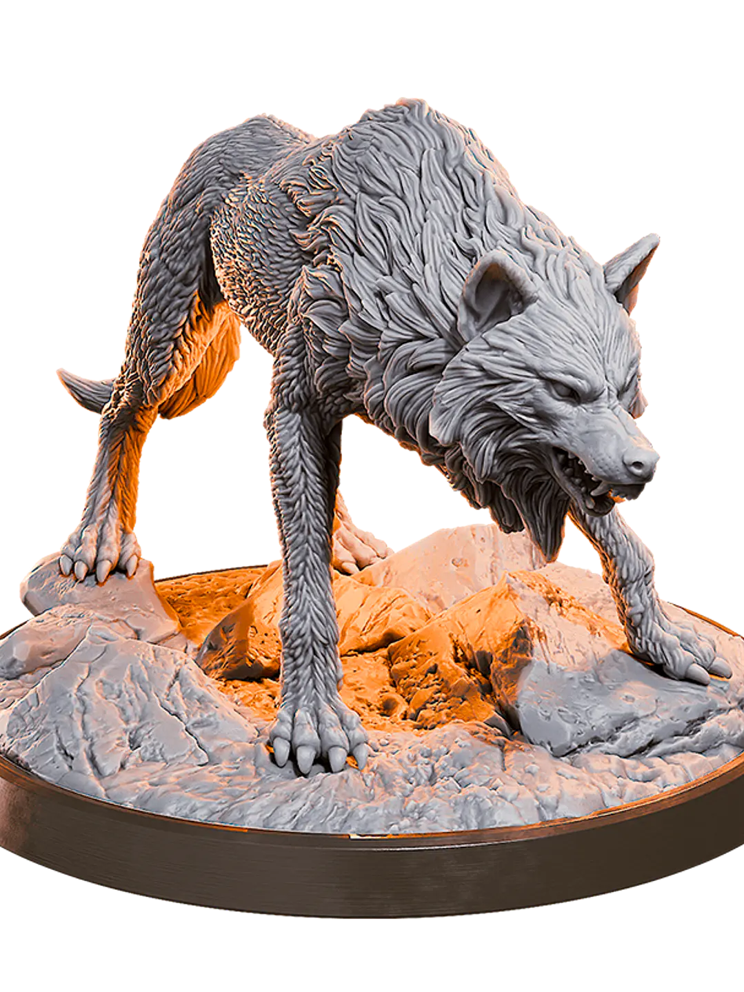 Miniatura 32 mm lobo (base 5 cm diámetro) 1