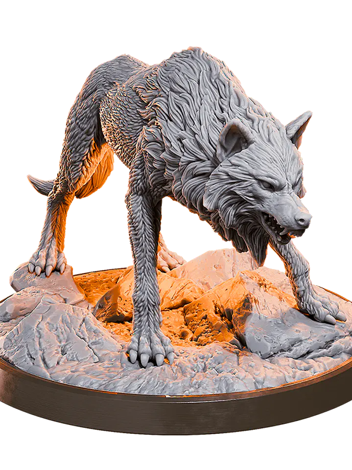 Miniatura 32 mm lobo (base 5 cm diámetro) 1