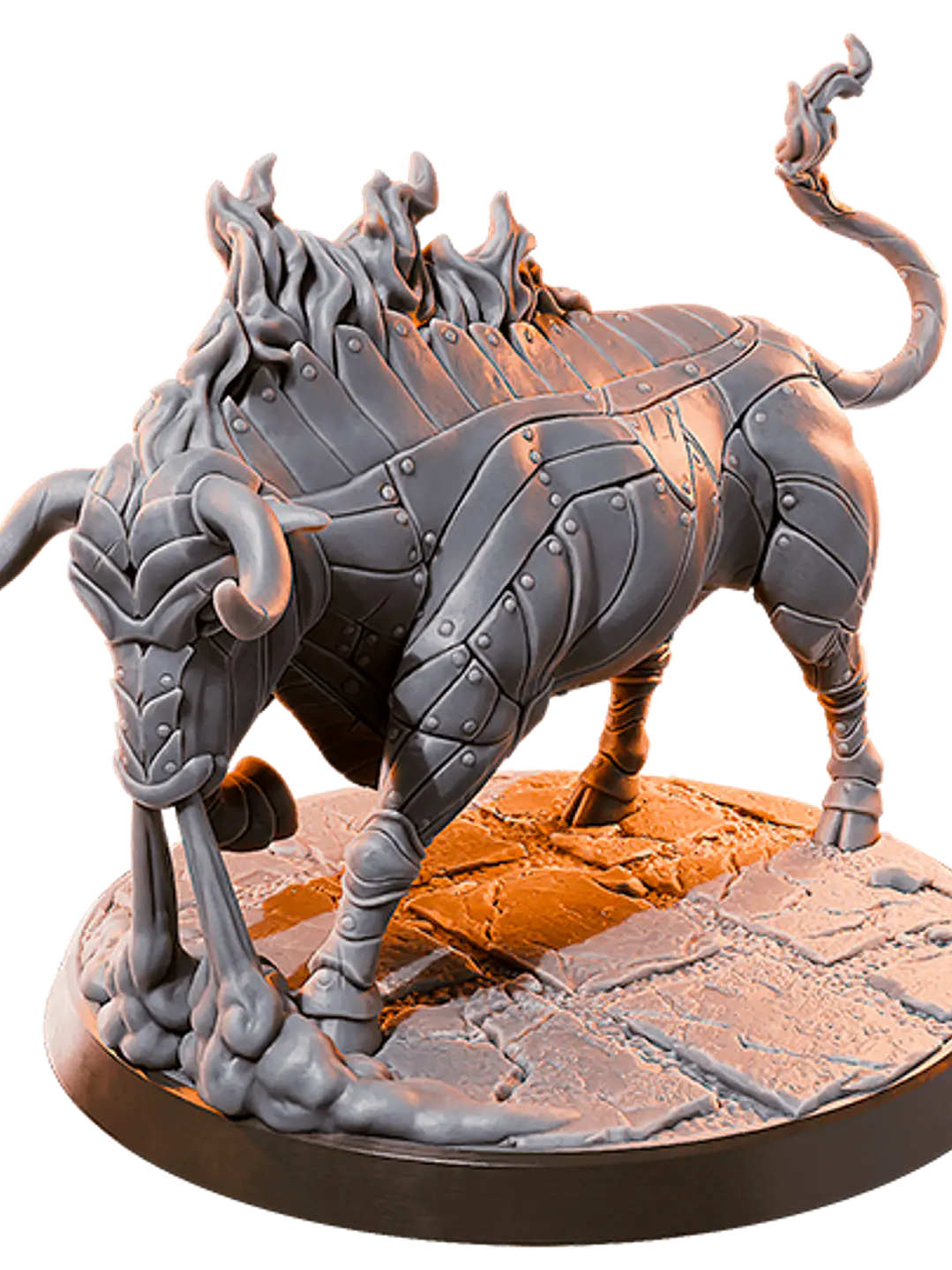 Miniatura 32 mm toro de acero (base 5 cm diámetro) 1