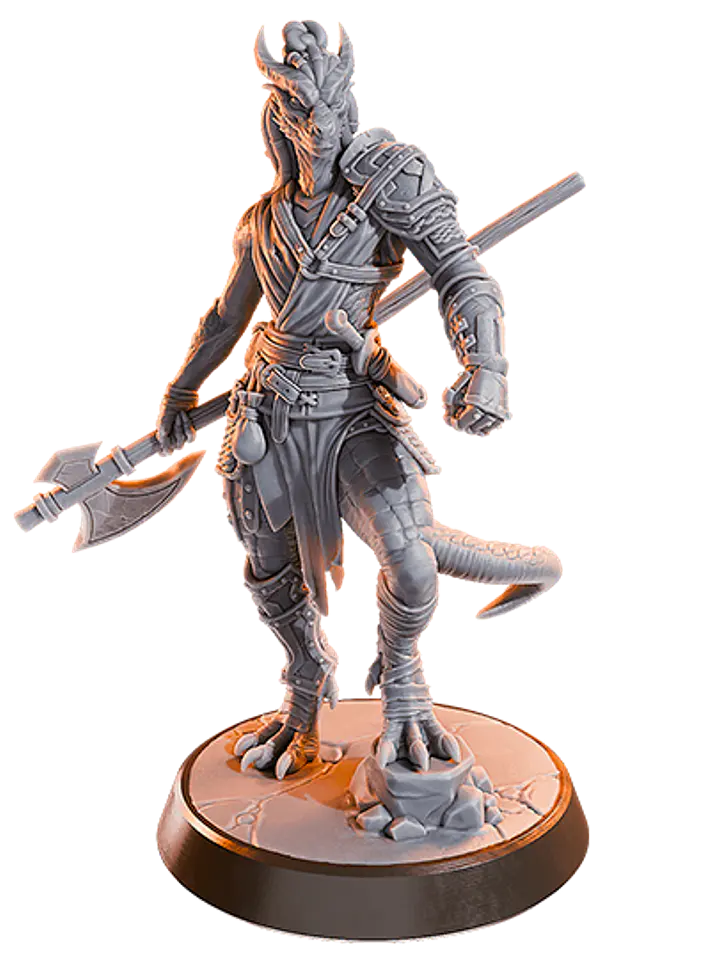 Miniatura 32 mm lagarto guerrero 1