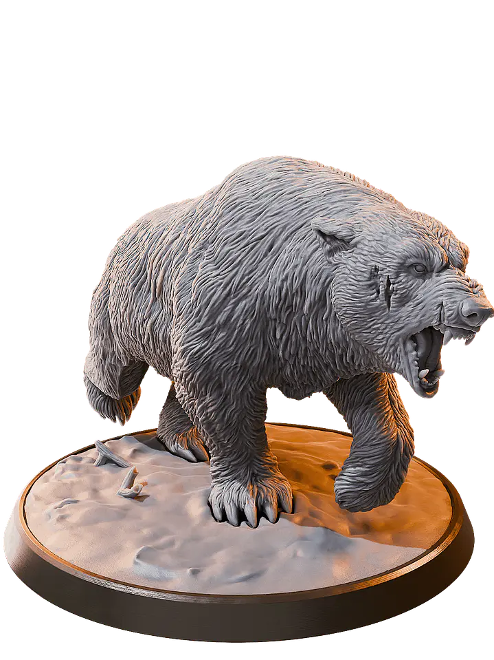 Miniatura 32 mm oso polar (base 5 cm diámetro) 1