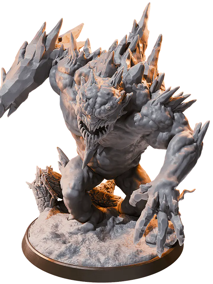 Miniatura 32 mm golem de hielo (base 5 cm diámetro) 1