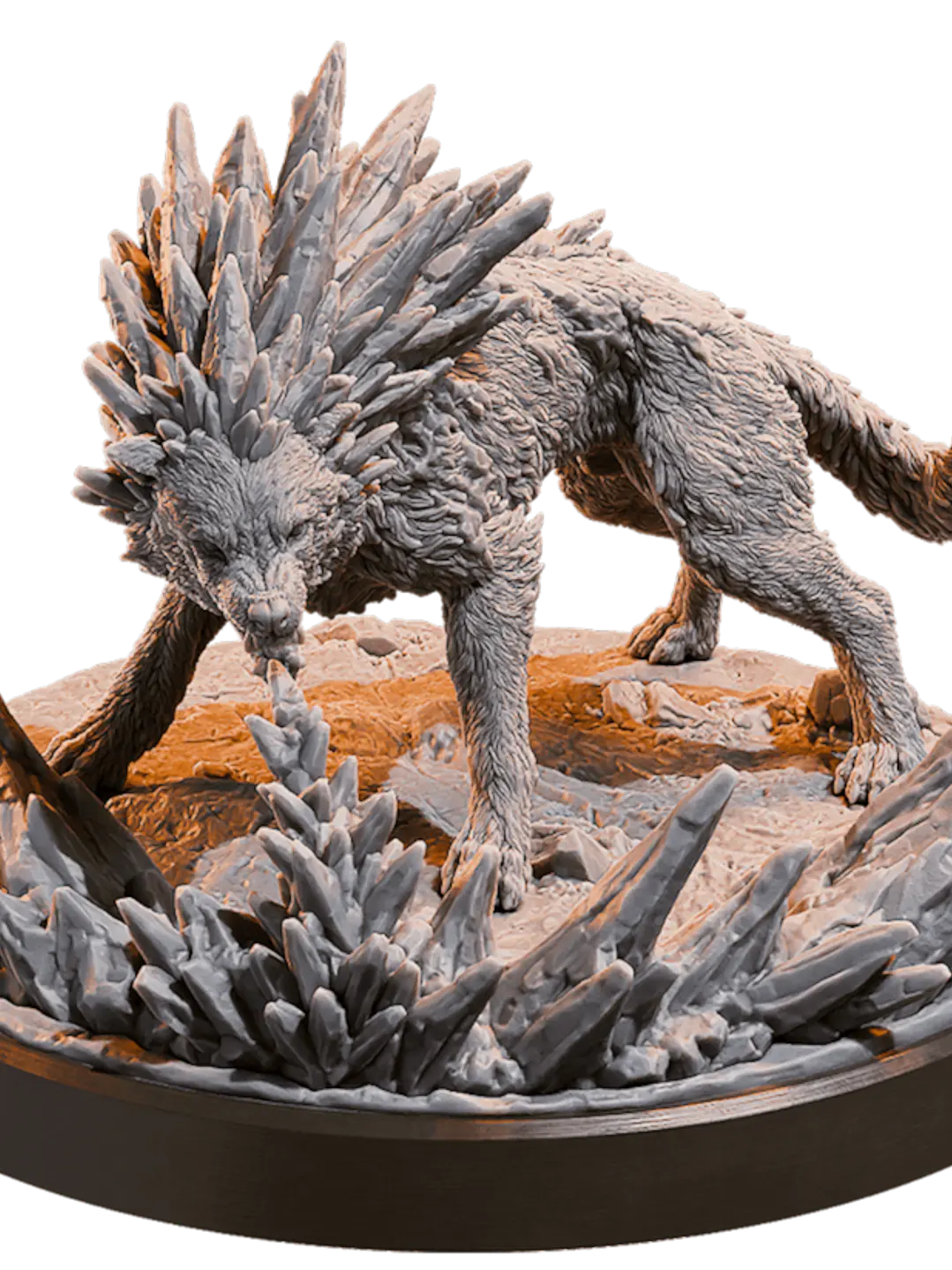 Miniatura 32 mm lobo de hielo (base 5 cm diámetro) 1