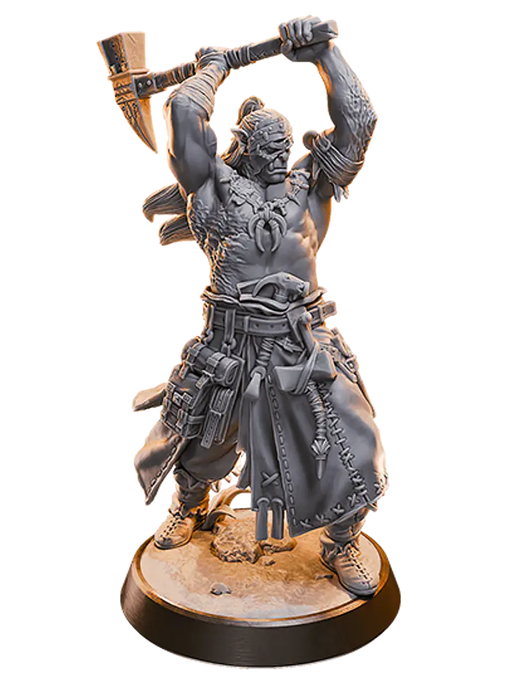 Miniatura 32 mm orco guerrero 1