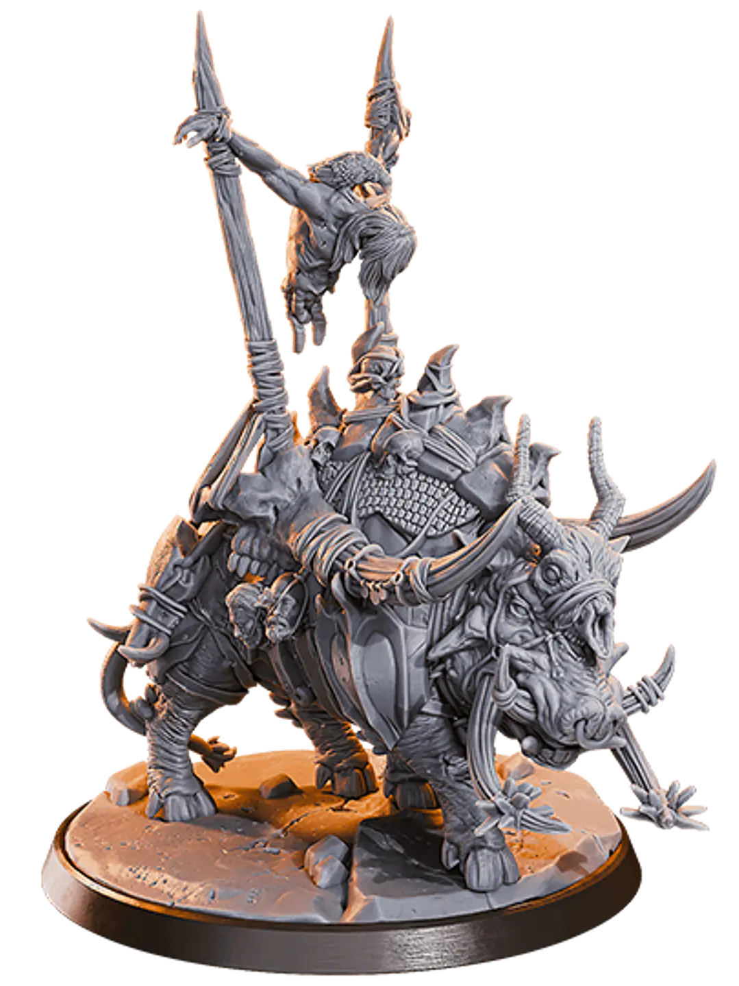 Miniatura 32 mm jabalí orco (base 5 cm diámetro) 1