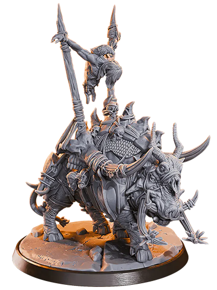 Miniatura 32 mm jabalí orco (base 5 cm diámetro) 1